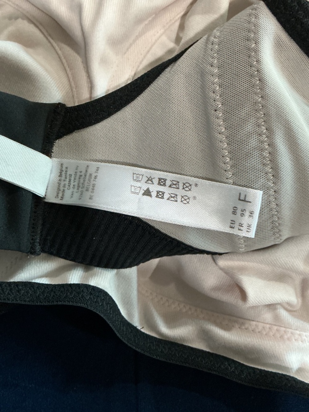 Prima Donna Black Convertible Underwire Sports Bra EU 80 F - Picture 7 of 11